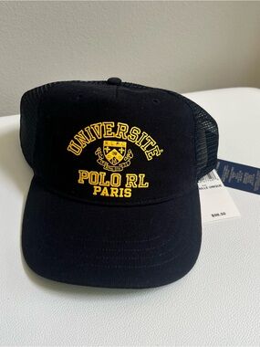 Polo RL Université Trucker Hat - Black & Gold O/S